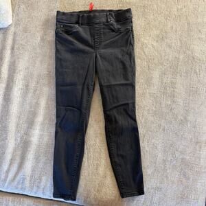 SPANX Sara Blakely black shaping skinny vintage wash denim crop jeans jeggings